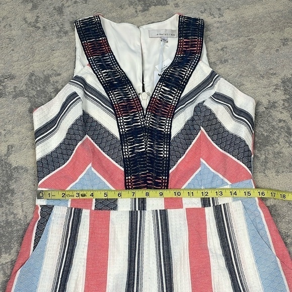 NWT Adelyn Rae Striped Cotton Summer Romper Casual Vacation Sz L - Picture 7 of 11